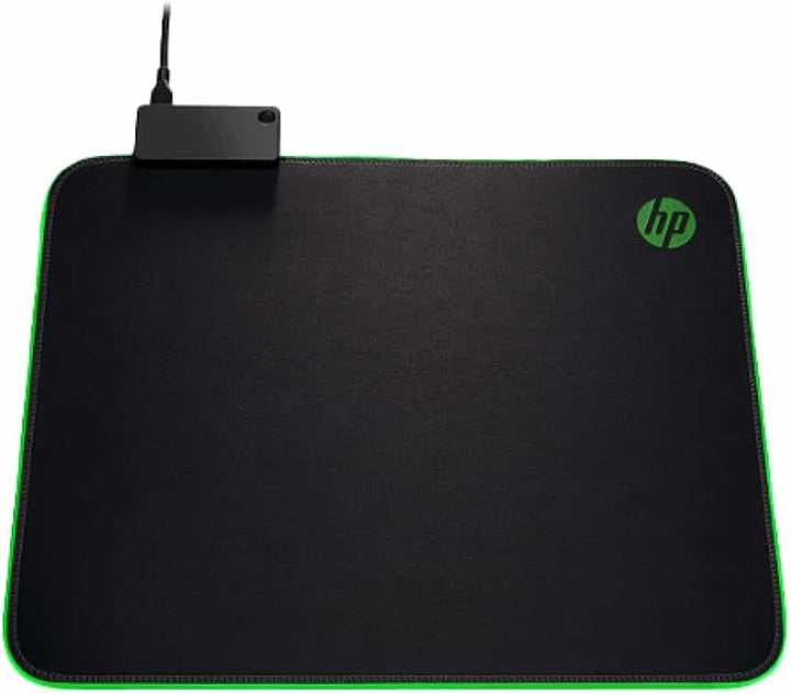 HP Pavilion Gaming Mauspad 400 (LED-Beleuchtung, integrierter USB-Anschluss, 350 x 280 mm) schwarz,