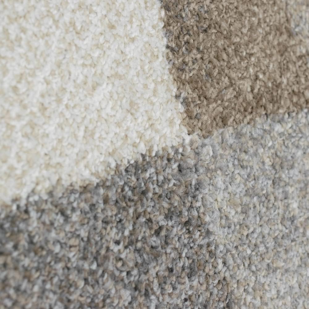 Teppich-Traum Designerteppich Foyer Diele | rechteckig | abstraktes Muster in grau beige, Grösse 240