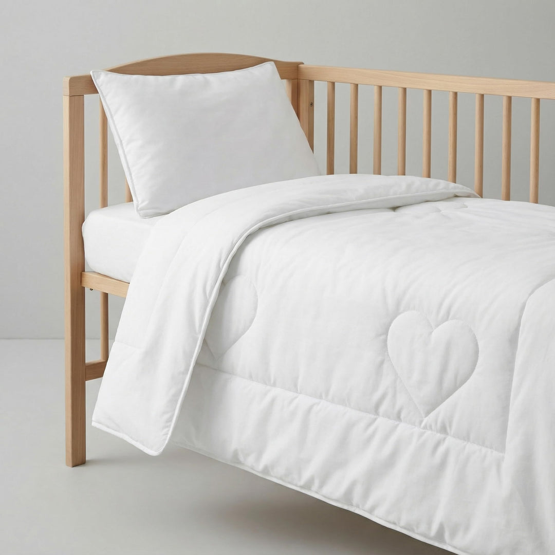 Gesteppte Bettdecke Kissen Füllung 150x120 cm 100% Baumwolle für Kinder Kinderbett