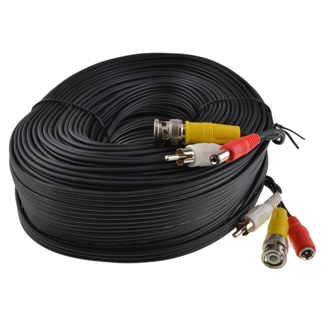 Videoüberwachung CCTV Anschlusskabel BNC Video Chinch Cinch Audio und 2,1 mm DC Strom Kabel 40 m [40