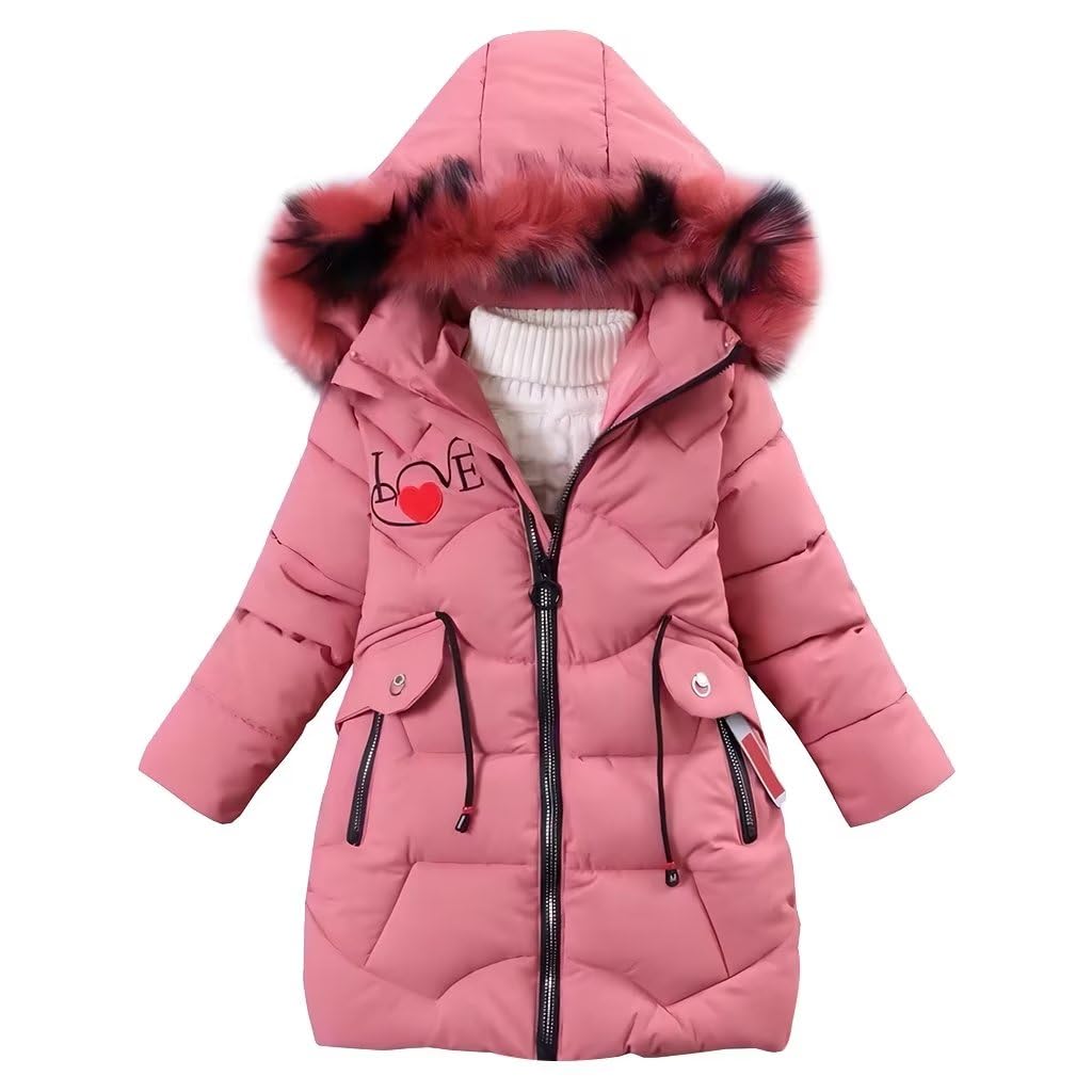 Mädchen Winterjacke Kinder Wintermantel Dicke Steppjacke Lange Warme Parka Baumwolljacke Outdoor Man