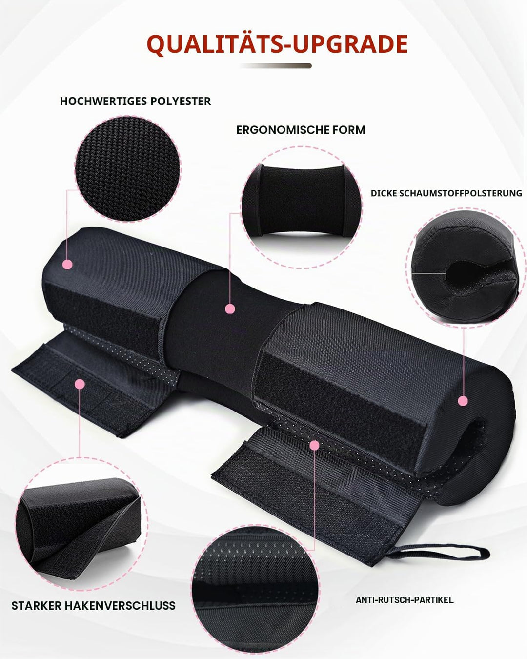 Langhantel Polster Nylon Padding AntiSlip- Hip Thrust Pad Polster für Langhantelstange - Hantel Nack