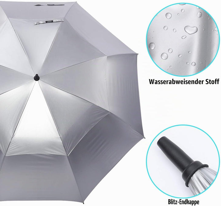 G4Free 47/54/62/68/72/80 Inch UV-Schutz Winddicht Sonnen- und Regenschirm Golfschirm Autorisches Öff