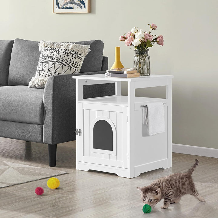 Yaheetech 2er Set katzenschrank für katzentoilette, Katzenhaus, Katzenklo Schrank mit offene Ablage,