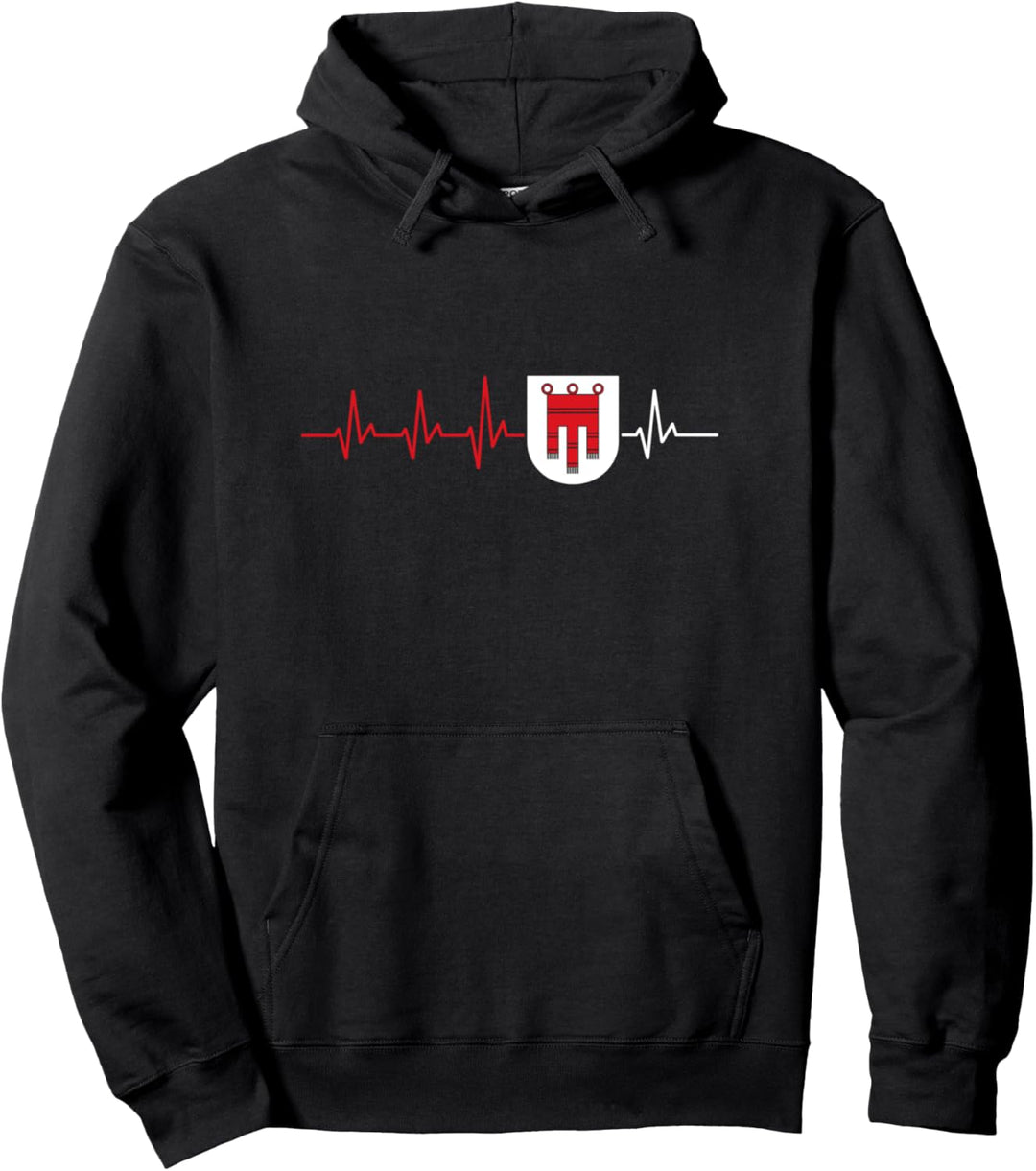 Vorarlberg Flagge Wappen Fahne Vorarlberger Herzschlag Pullover Hoodie