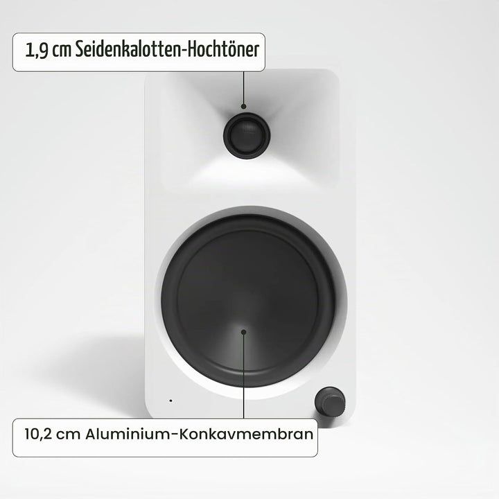 Kanto ORA4 140W Powered Reference Speakers with Bluetooth 5.0 and USB-C Input | 4” Woofers | Bi-Ampl