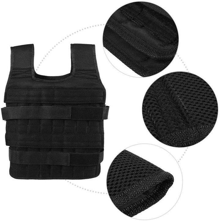 Alomejor Gewicht Westen 15KG Krafttraining Jacke Oxford Tuch Fitnessgerät für Männer Frauen Running