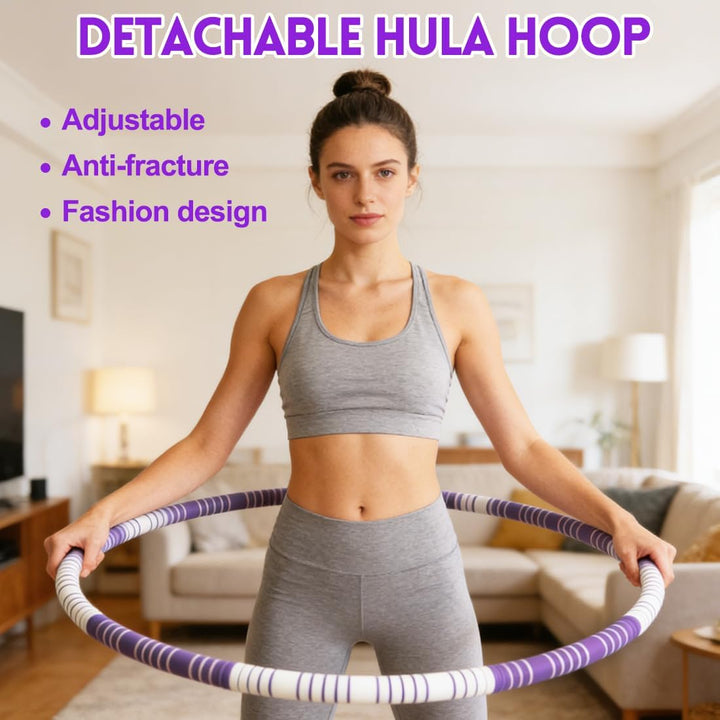 Hula Hoop Reifen Erwachsene, 1,1Kg Hullahub Reifen zum Abnehmen, 93 cm Durchmesser, 8 Segmente Abneh