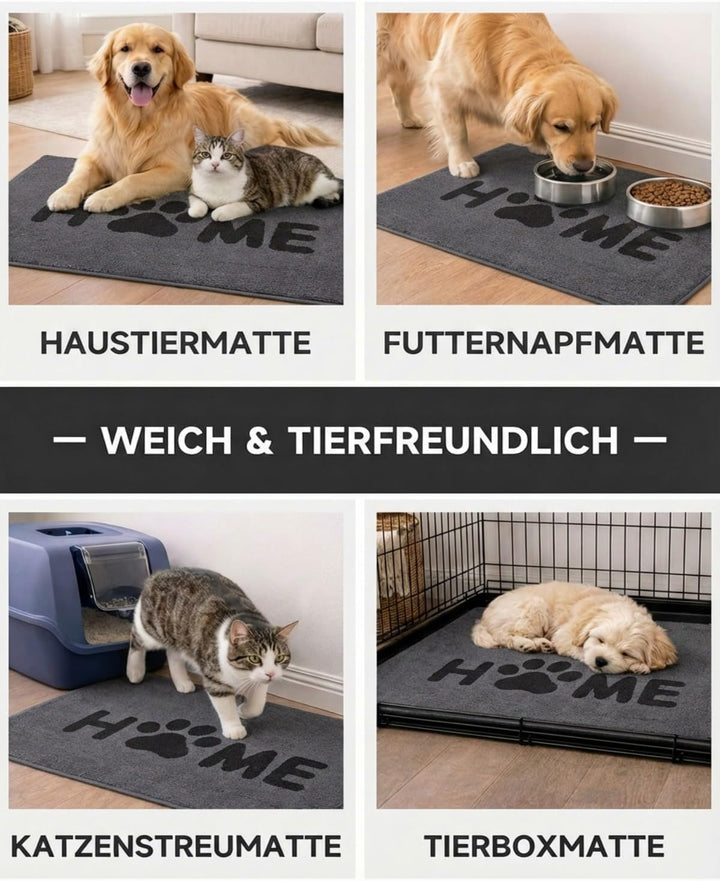80x120cm Schmutzfangmatte Fussmatte für Innenbereich, rutschfeste Türmatte Waschbar aus Mikrofaser m