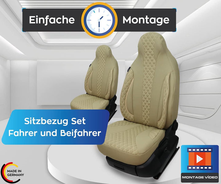 BREMER SITZBEZÜGE Mass Piloten Schonbezüge Sitzbezüge kompatibel mit Wohnmobil Ducato Weinsberg Adri