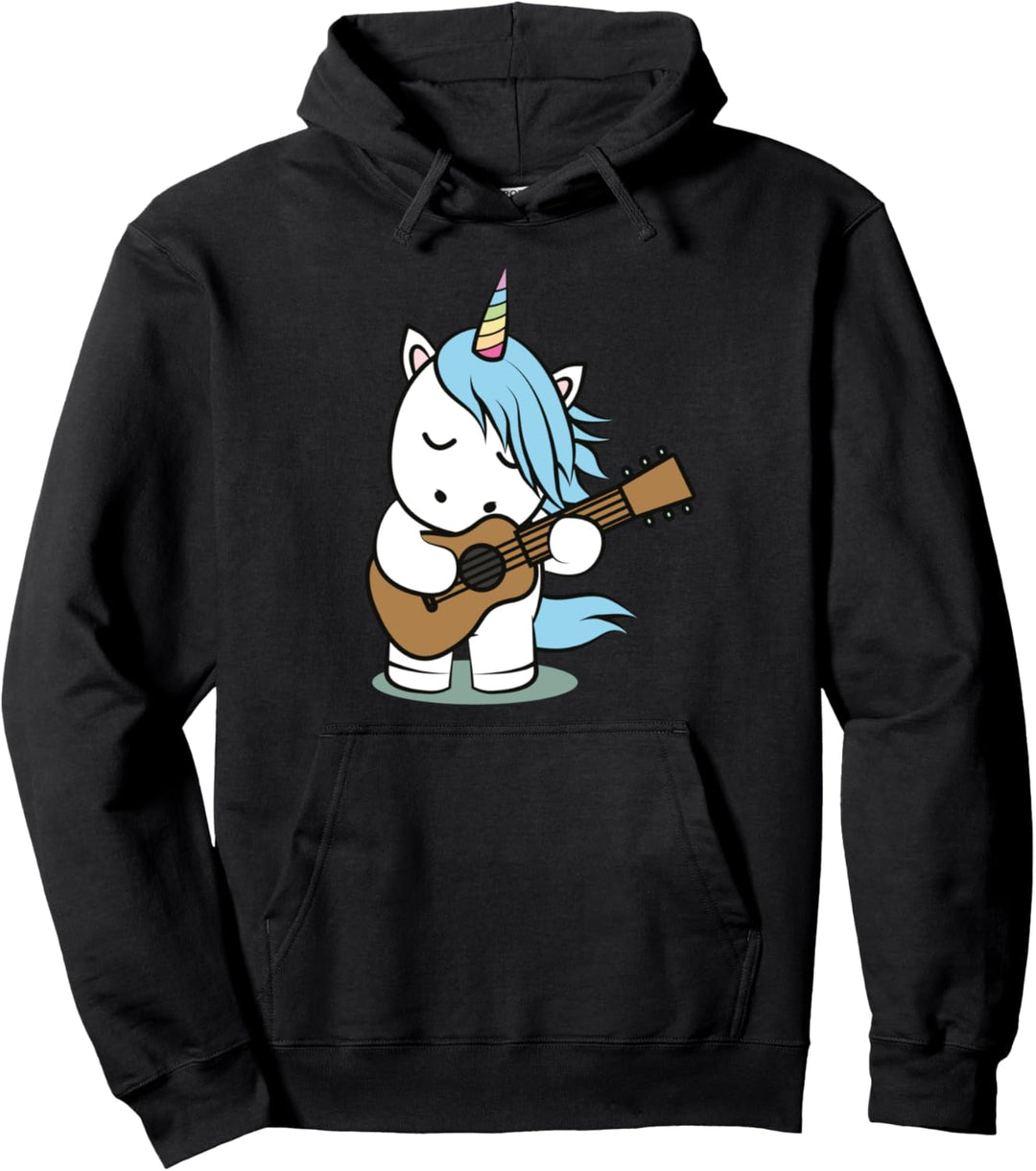 schönes Musik Musiker Gitarre Gitarrist Einhorn Pullover Hoodie