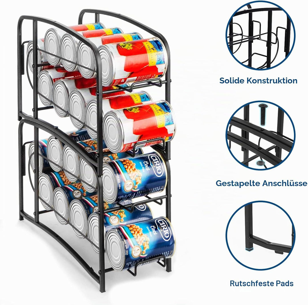 Bomclap Rollen Dosenspender Dosenhalter Kühlschrank Organizer, 2er Set Kühlschrank Dosenspender für