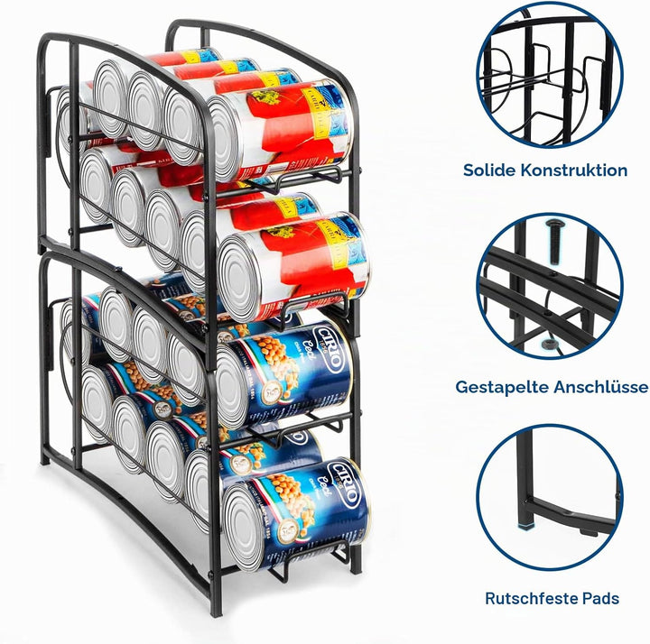 Bomclap Rollen Dosenspender Dosenhalter Kühlschrank Organizer, 2er Set Kühlschrank Dosenspender für