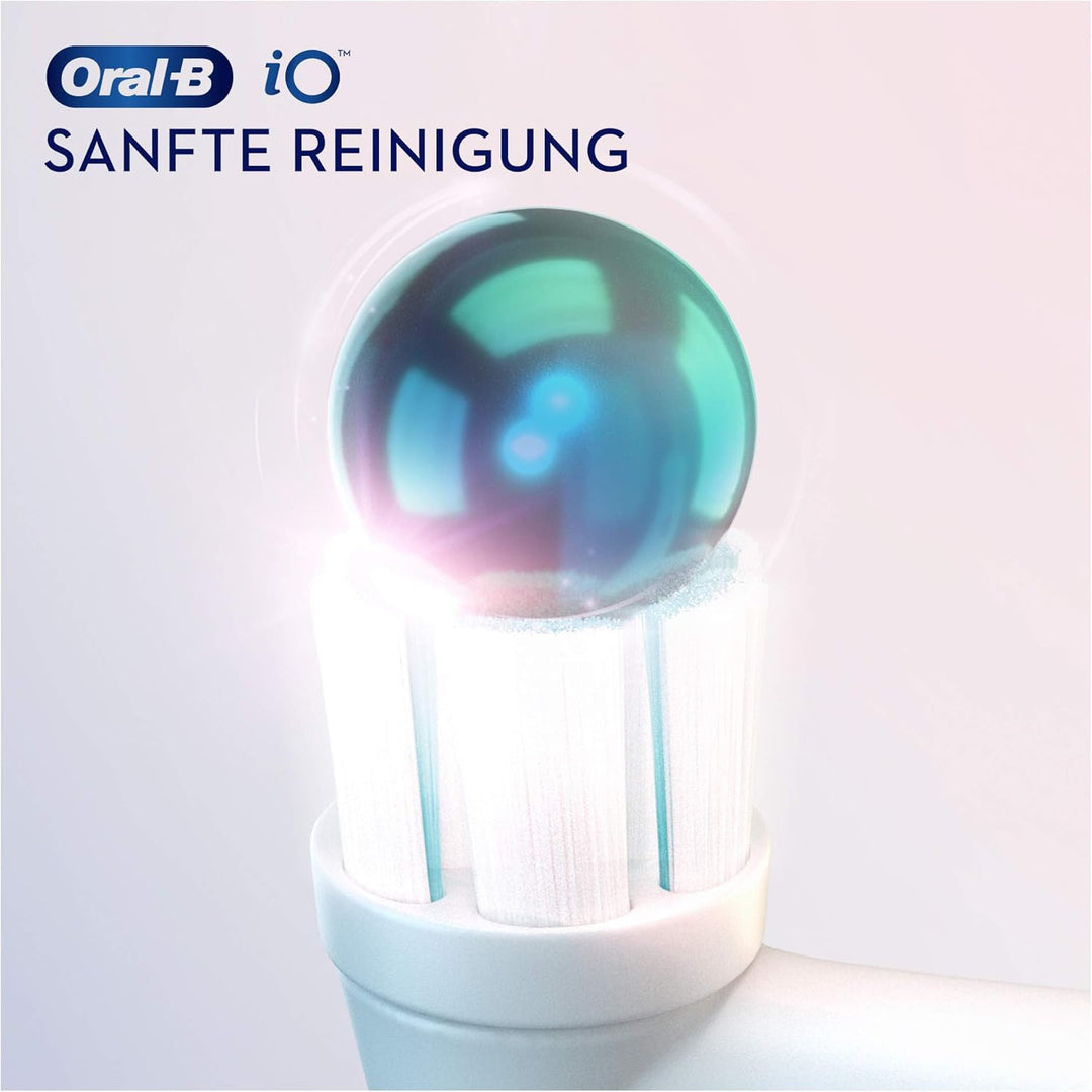 Oral-B iO Sanfte Reinigung Aufsteckbürsten für elektrische Zahnbürste, 4 Stück, sanfte Zahnreinigung