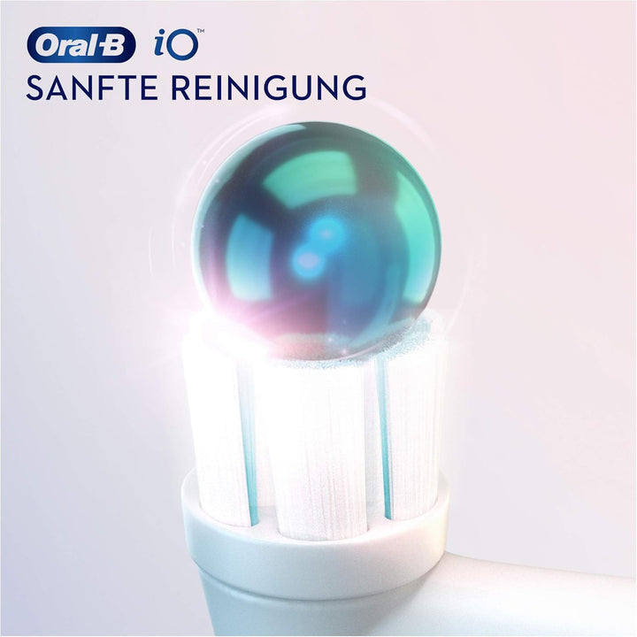 Oral-B iO Sanfte Reinigung Aufsteckbürsten für elektrische Zahnbürste, 4 Stück, sanfte Zahnreinigung