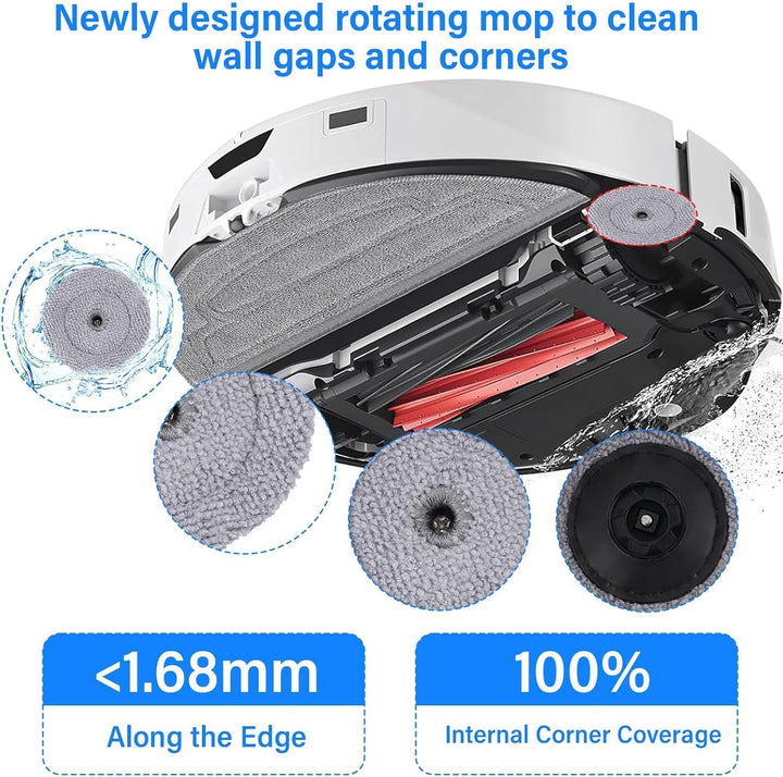 Zubehör für Roborock S8 MaxV Ultra /S8 Max Ultra Ersatzteile Einschliessen 2 Hauptbürste, 4 Staubbeu