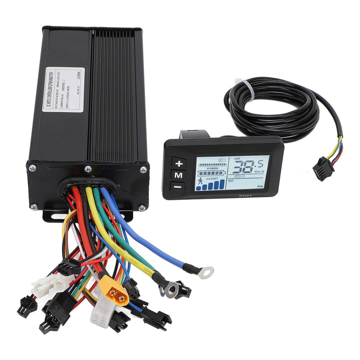 BuyWeek Elektrofahrrad Brushless Motor Controller Kit, 36V 48V 52V 1500W 2000W 40A 3 Modus Sinuswell