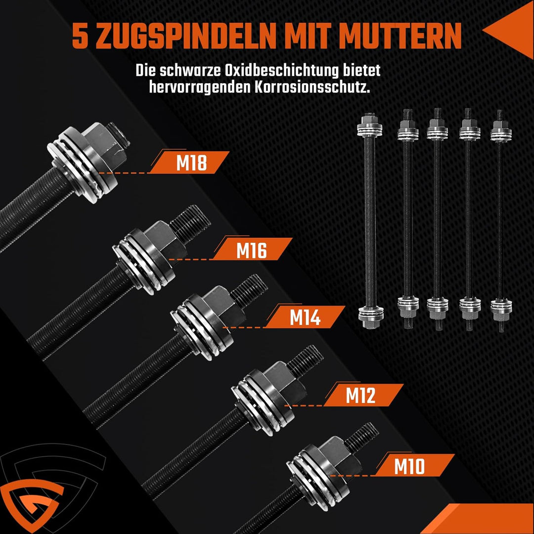27tlg Radlager Abzieher Set, Silentlager Abzieher Werkzeug Gummibuchsen Druckhülsen Set mit Aufbewah
