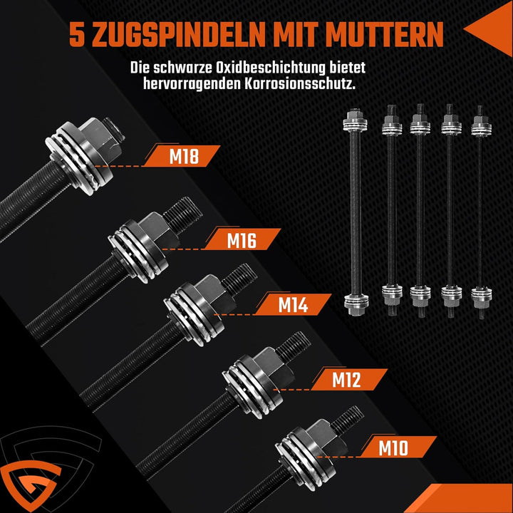27tlg Radlager Abzieher Set, Silentlager Abzieher Werkzeug Gummibuchsen Druckhülsen Set mit Aufbewah