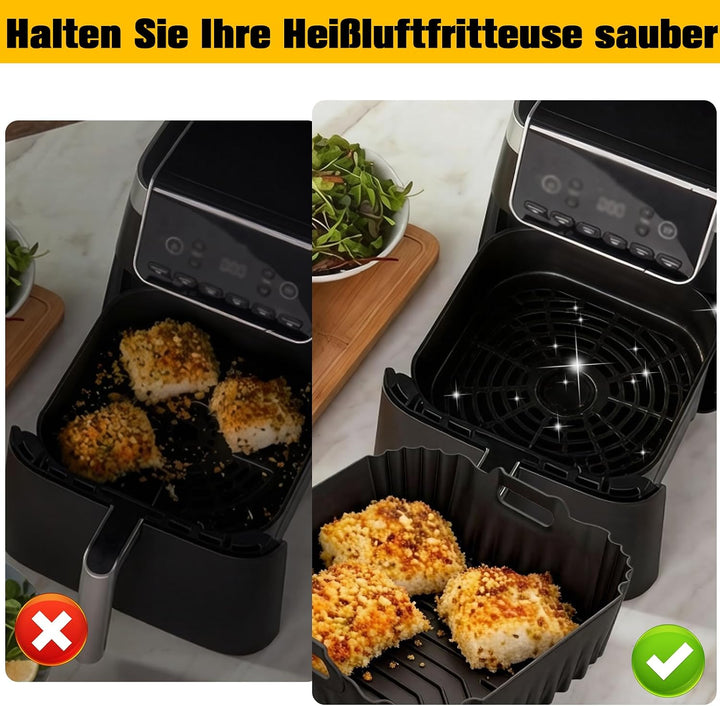 Silikonform Heissluftfritteuse für Ninja MAX PRO 6,2L, 3 Stk Airfryer Zubehör für Ninja 4,7L Wiederv