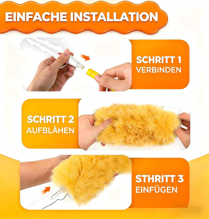 Staubmagnet Nachfüllpack Tücher Set für Swiffer Duster I Staubwede I Einweg Magnet Staubwede l Start