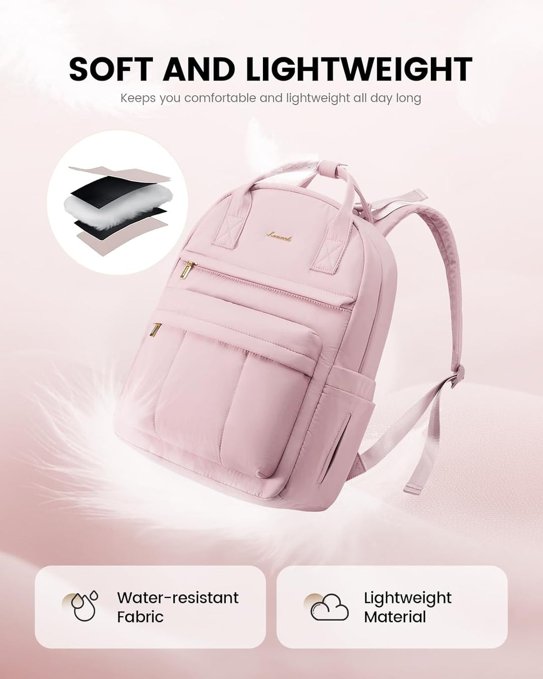 LOVEVOOK Wickelrucksack Baby Wickeltasche Rucksack mit Wickelauflage Lässig Diaper Bag mit Kinderwag