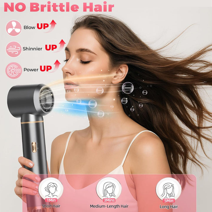 5 in 1 Warmluftbürste, Hairstyler Föhnbürste Volumen Lockenstab | Rundbürstenföhn, Warmluftbürste &amp;