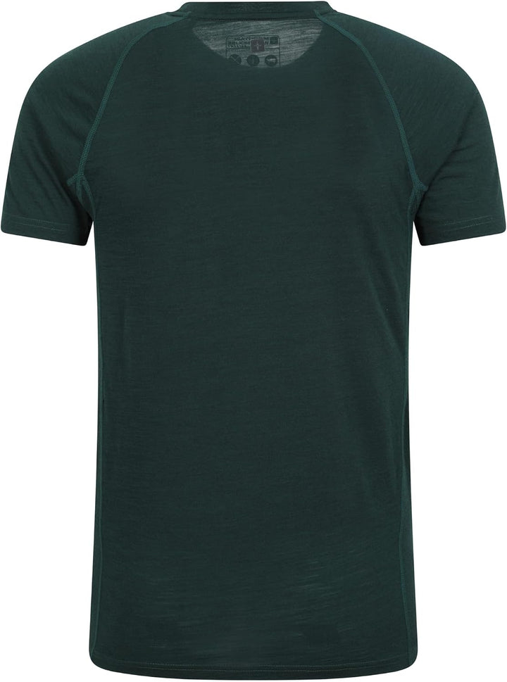 Mountain Warehouse Summit Merino Herren T-Shirt Unterhemd Thermounterwäsche Funktionsunterwäsche Ski