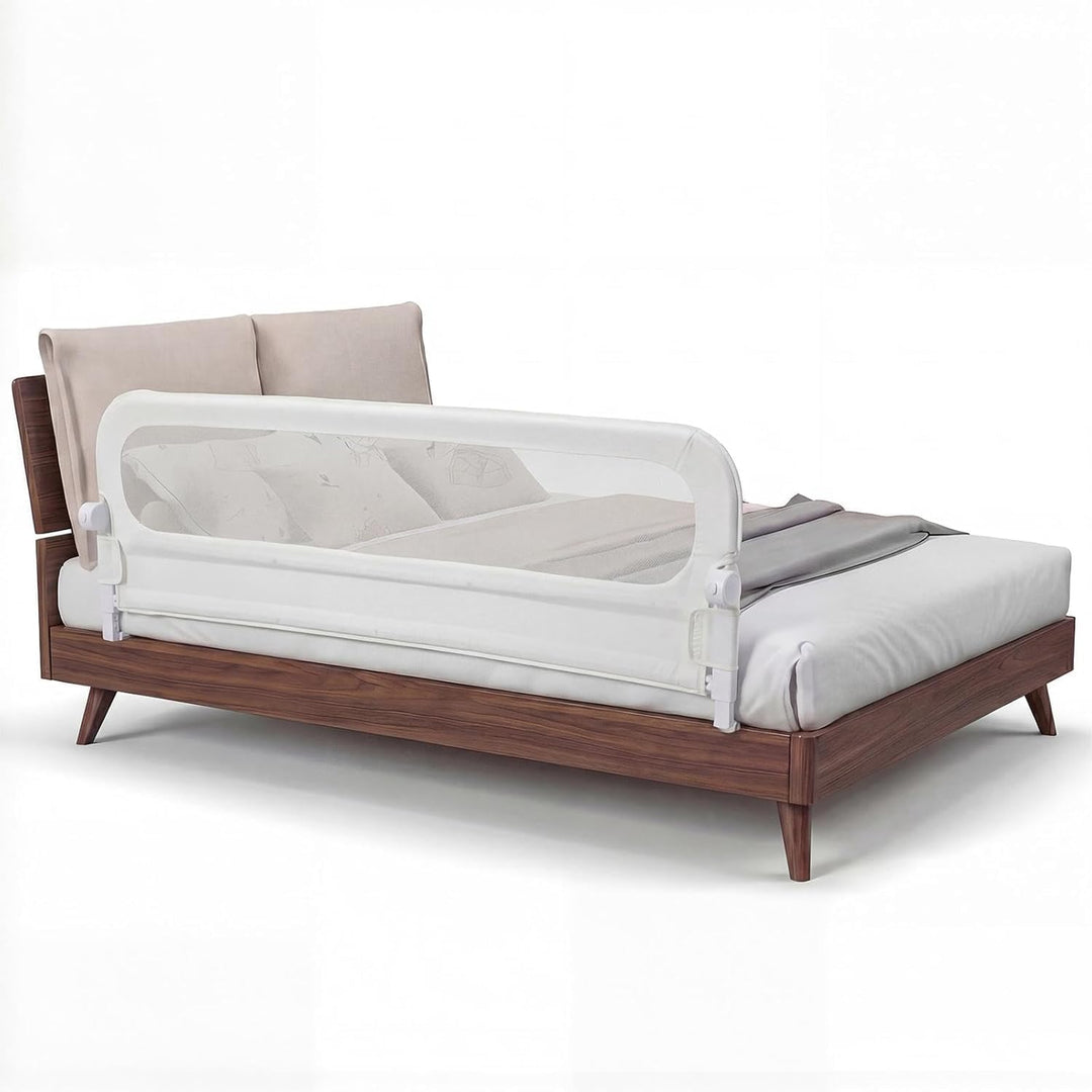 RELAX4LIFE Bettgitter Rausfallschutz, 200 x 60 cm, zusammenklappbares Bettschutzgitter, Kinderbettgi
