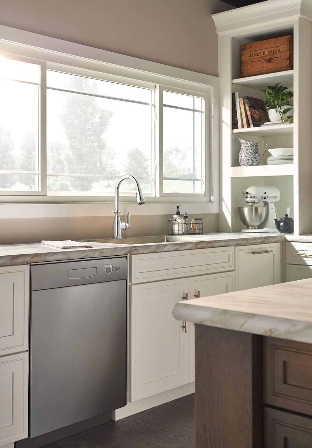 Moen 7185 C Brantford one-handle Hohe Arc Pull-Down-Küchenarmatur, chrom Chrome Standard, Chrome Sta