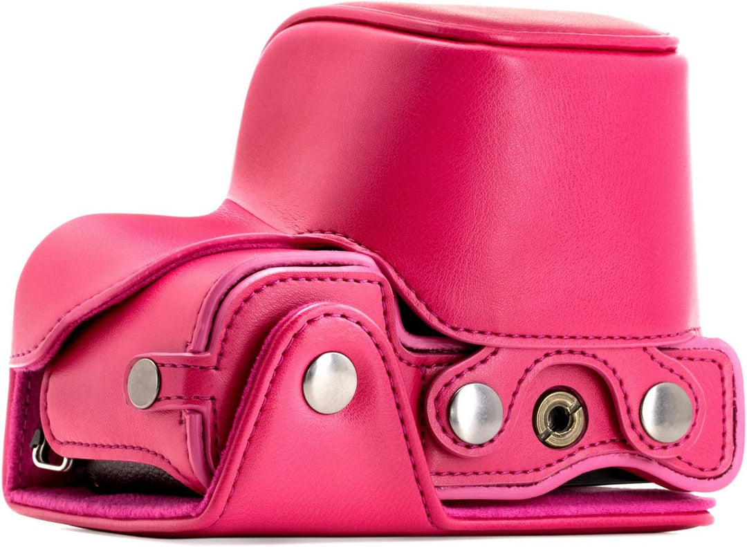 MegaGear Sony Alpha A6300, A6000 (16-50 mm) Ever Ready Leder Kamera-Case mit Trageriemen und Batteri