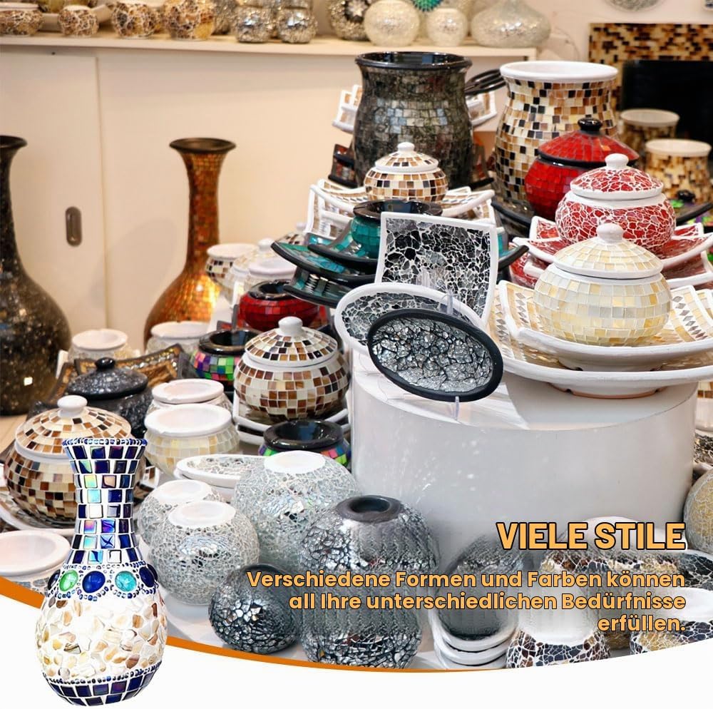 500g Mosaiksteine Bunt Mosaiksteine zum Basteln mit Pinzette Kleine Mini Bunte Glassteine Schmuckste