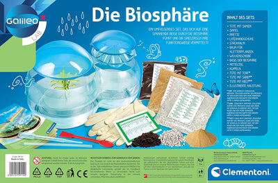 Clementoni Galileo Lab – Die Biosphäre, Experimentierkasten für kleine Hobby-Gärtner, Botanik und Bi