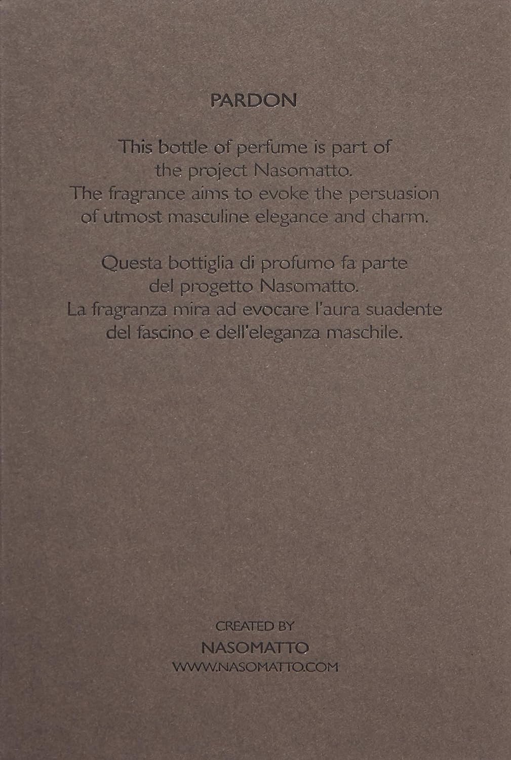 Nasomatto Pardon Extrait de Parfum Vaporisateur/Spray Unisex 30ml