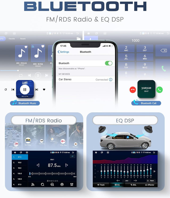 Rimoody 8 Core 6G+128G 9" Autoradio Android für FIAT Bravo 2007-2014 mit Carplay Wireless Android Au