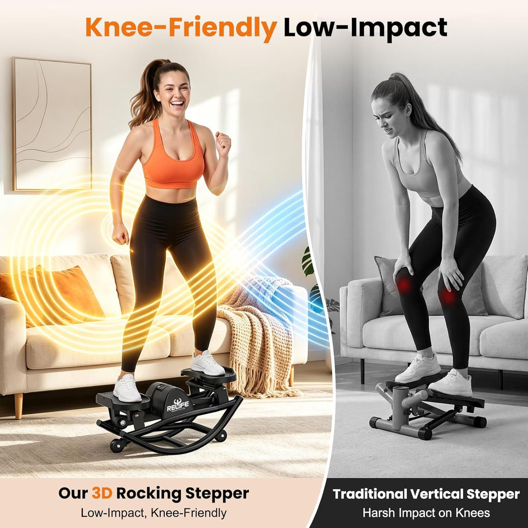 RELIFE REBUILD YOUR LIFE Rock Stepper für Zuhause Seitliches Schaukeln 3D Bewegung Low-Impact Rockin