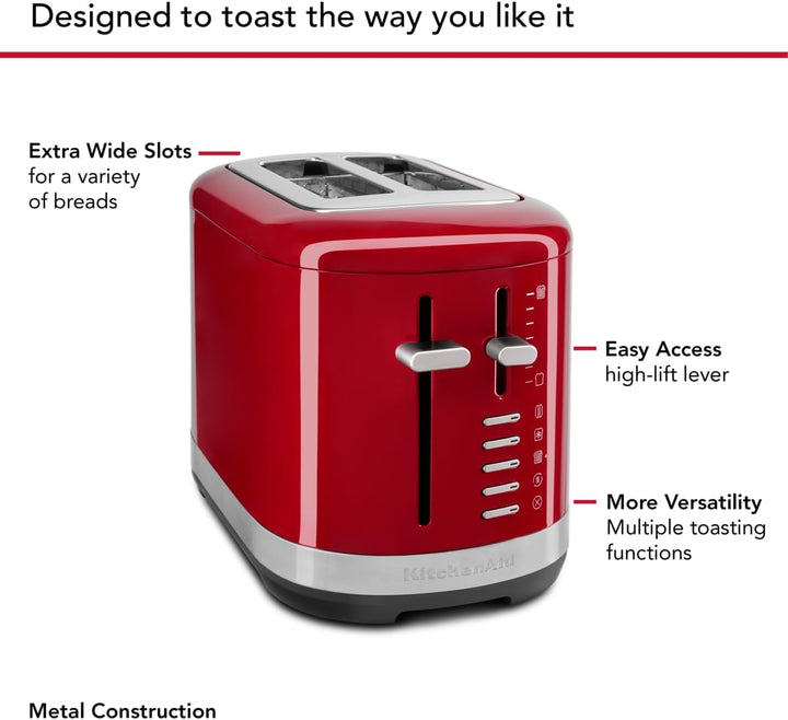 KitchenAid Toaster für 2 Scheiben - Retro Design Toast Machine - 7 verschiedene Funktionen - Edelsth