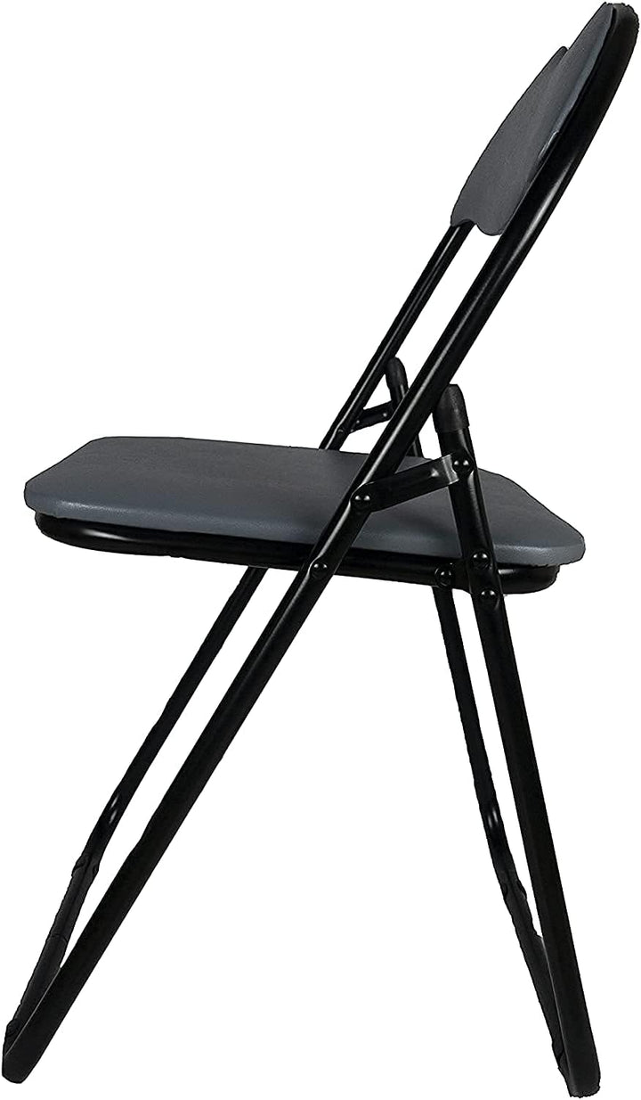 Hyfive Gartenstuhl, gepolstert, zusammenklappbar, 45 x 45 x 78 cm, Grau, 4 Stück