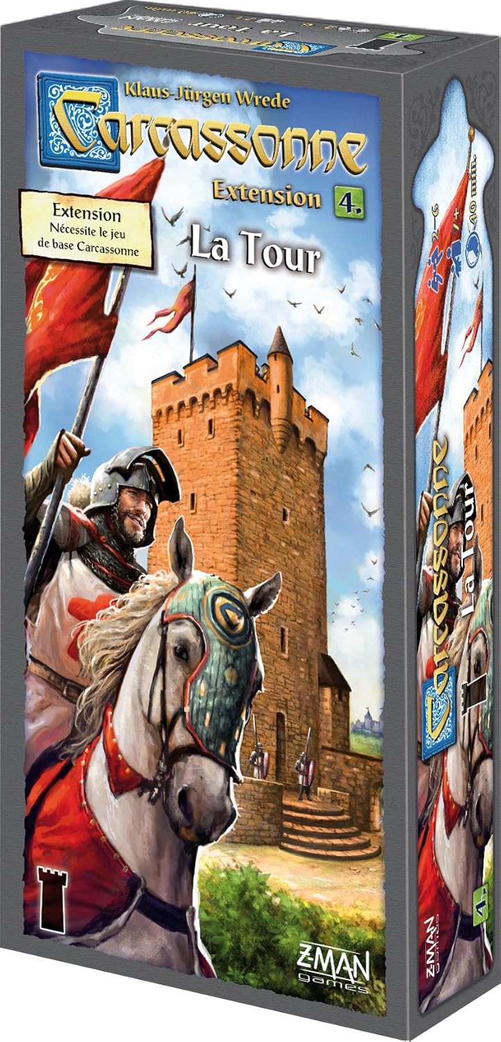 Carcassonne – Erweiterung: La Tour – Asmodee – Gesellschaftsspiel – Spielsteine Ext Turm, Ext Turm