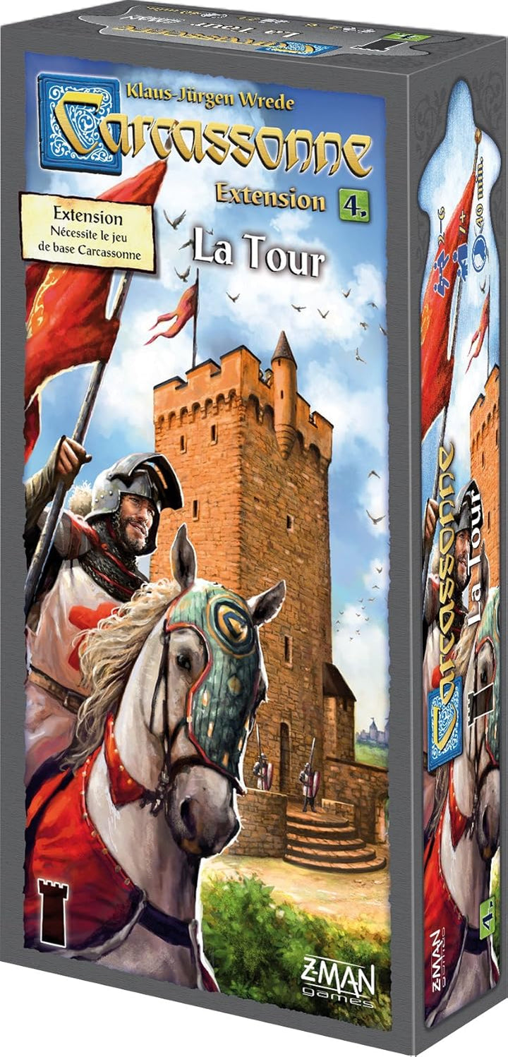 Carcassonne – Erweiterung: La Tour – Asmodee – Gesellschaftsspiel – Spielsteine Ext Turm, Ext Turm