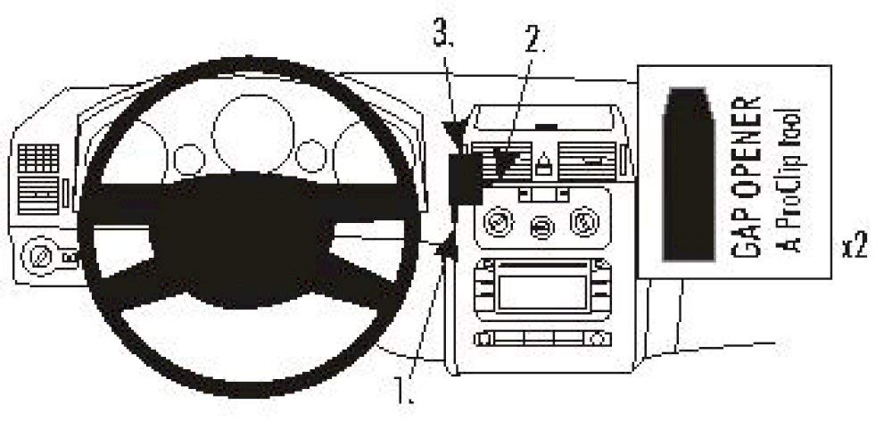 Brodit 853267 ProClip Halterung Single, Single