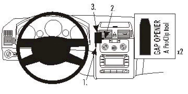 Brodit 853267 ProClip Halterung Single, Single