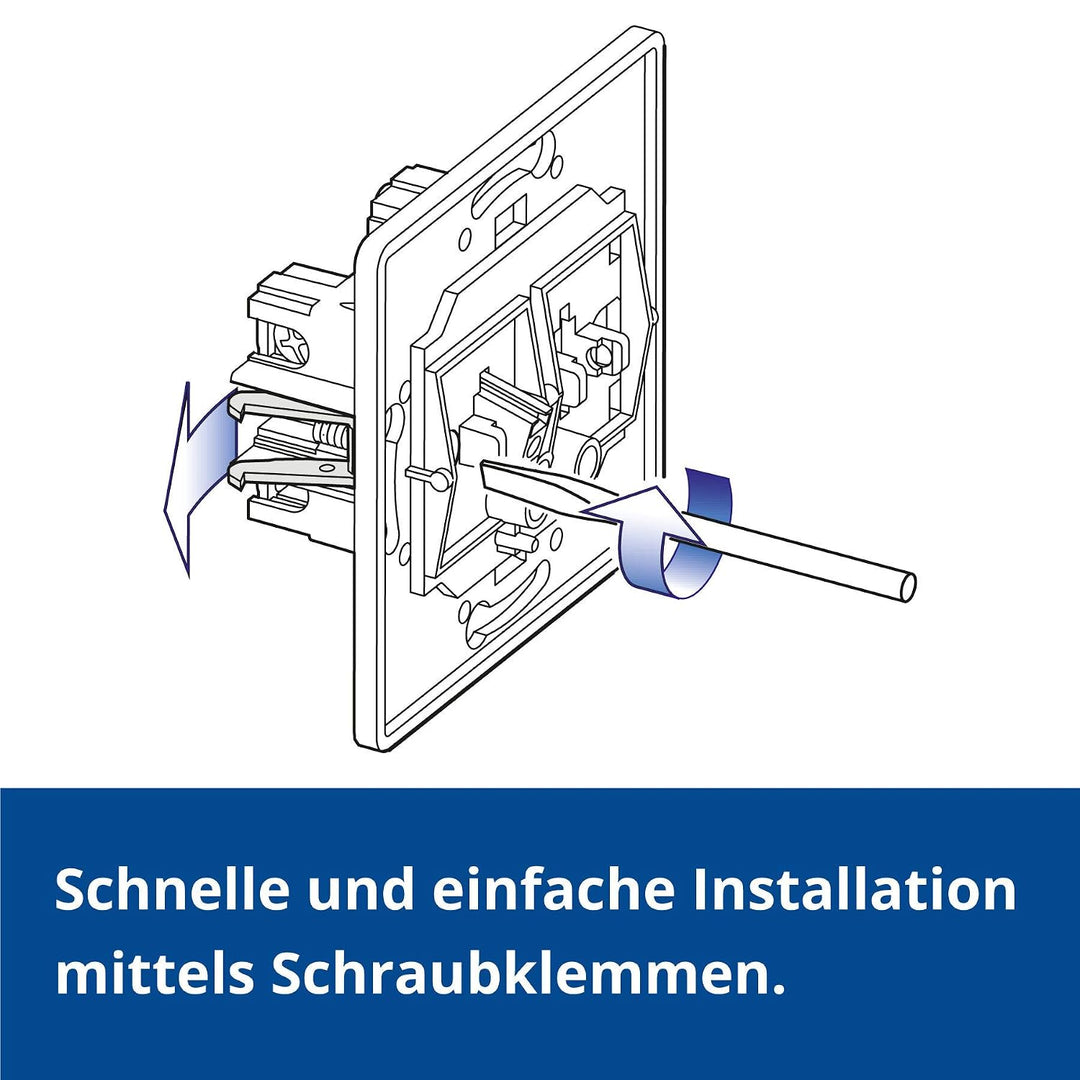 Ein/Aus Schalter 20er-Set - Vorteilspack | 20 x Doppel-Steckdosen inkl. Rahmen (komplett) Weiss (RAL