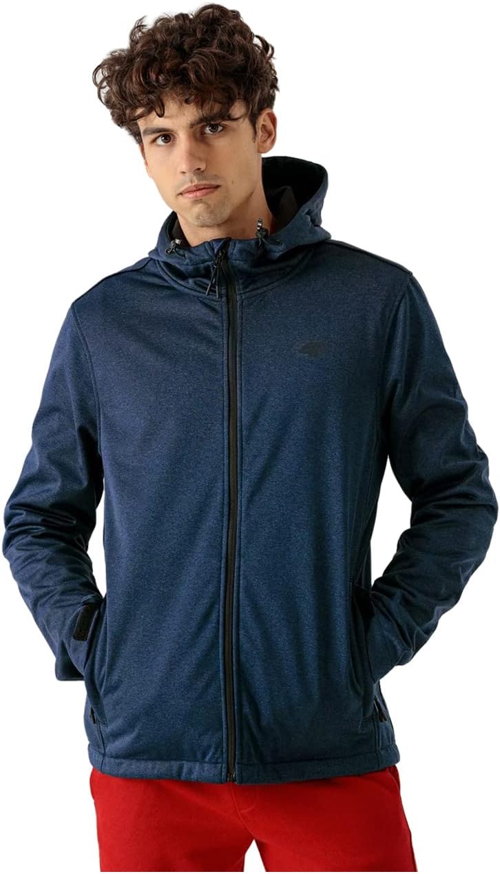 4F Herren H4Z22-sfm350 Softshell Jacket, Dark Blue Melange, Small