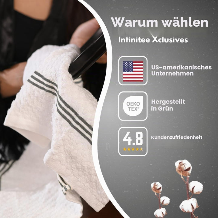 Premium Küchentücher - 6 Stück, 100% Baumwolle, 38,1 x 63,5 cm, saugfähige Geschirrtücher - 425 g/m²