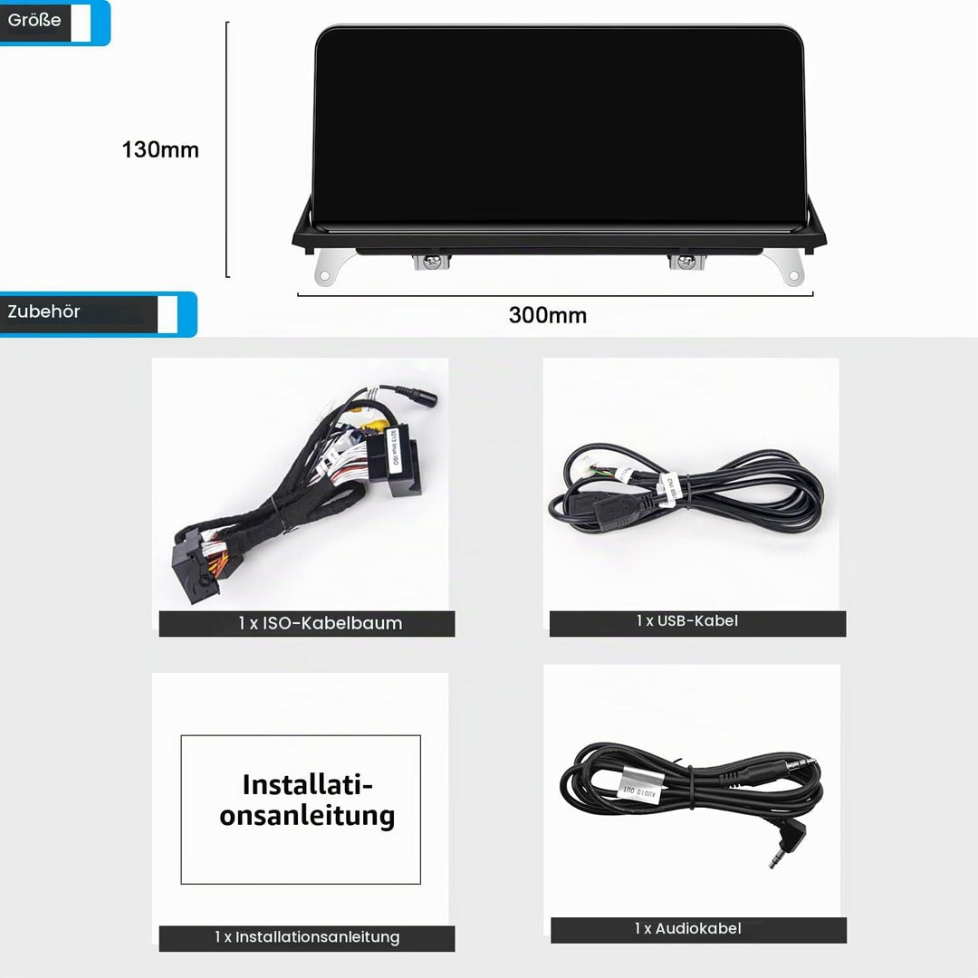 PEMP 10,25" Linux-Bildschirm E70 E71 CIC Wireless CarPlay Nachrüstung Android Auto, 1920 x 720 Displ