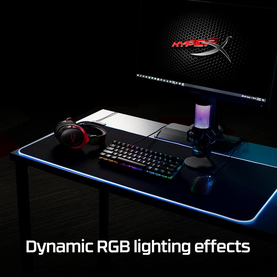HyperX Pulsefire Mat – RGB-Mauspad, XL, RGB-Beleuchtung, rollbare Textiloberfläche, interner Speiche