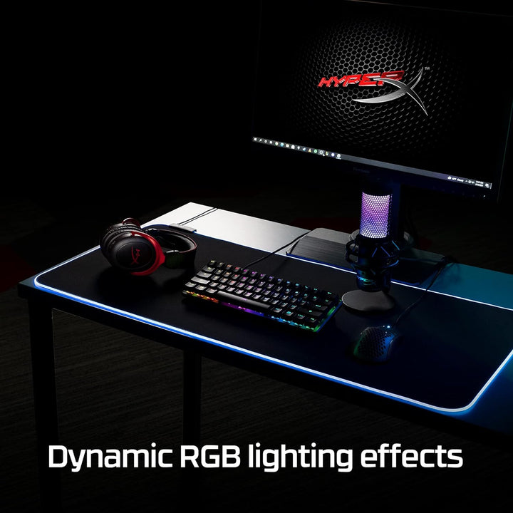 HyperX Pulsefire Mat – RGB-Mauspad, XL, RGB-Beleuchtung, rollbare Textiloberfläche, interner Speiche