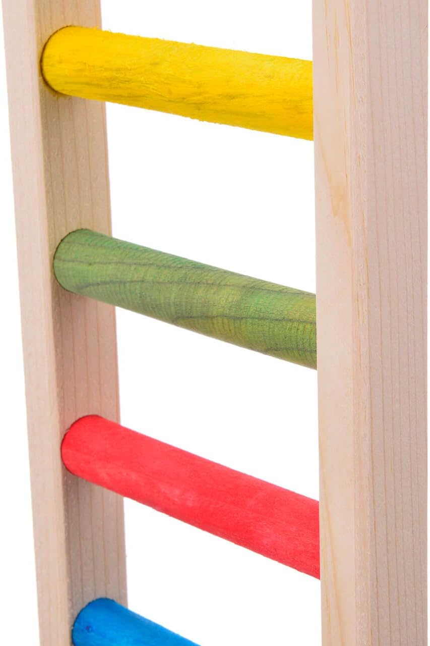 HappyBird | Holzleiter für Papageien - 120 cm | XXL Kletterleiter, Vogelleiter