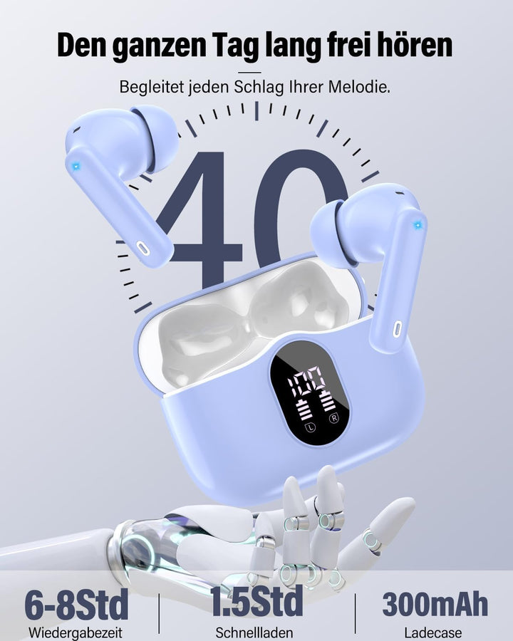 Btootos Bluetooth Kopfhörer, Kopfhörer Kabellos Bluetooth 5.4 mit App Sport In Ear Kopfhörer, Wirele